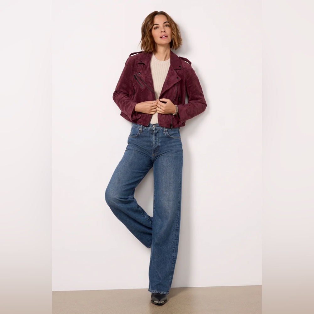Blanknyc faux suede moto jacket